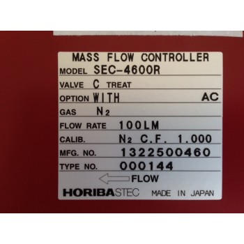 Horiba STEC SEC-4600R Mass Flow Controller